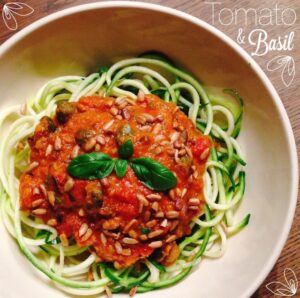 Tomaat Basilicum Courgetti Recept