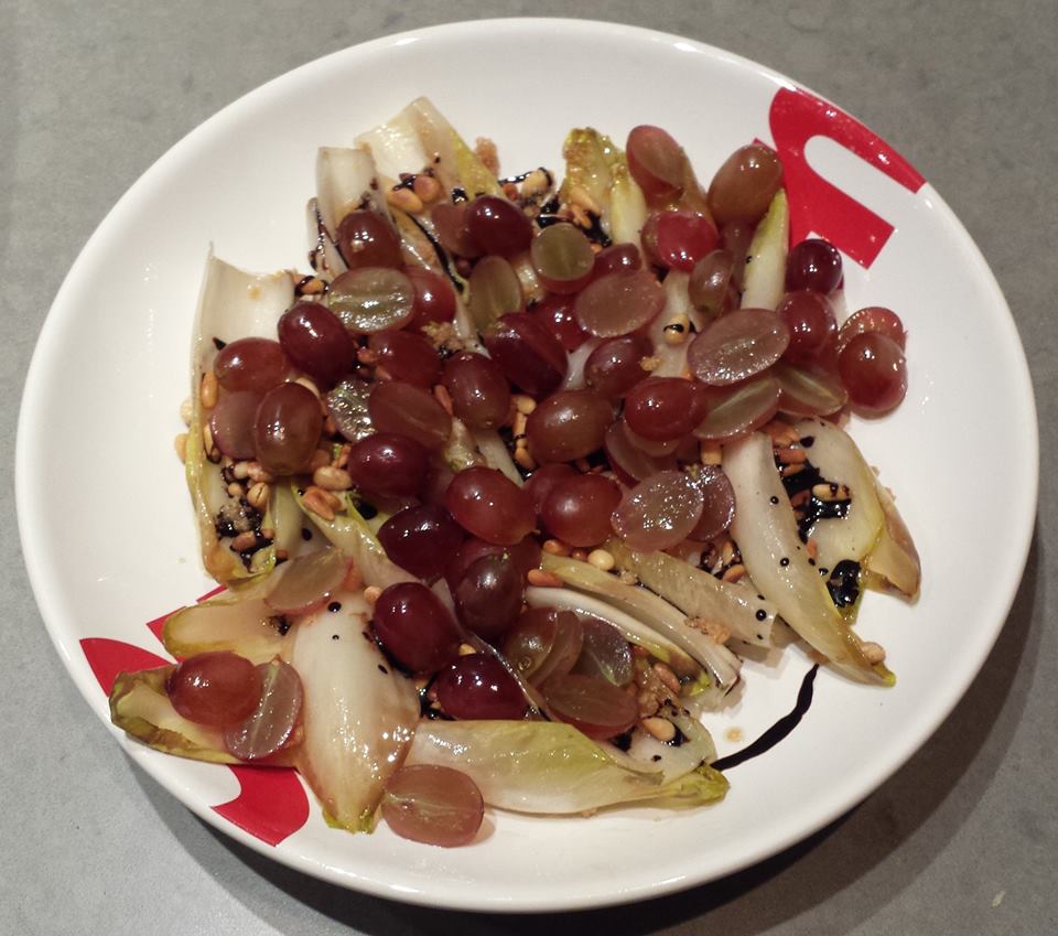 Recept witlof salade met rode druiven
