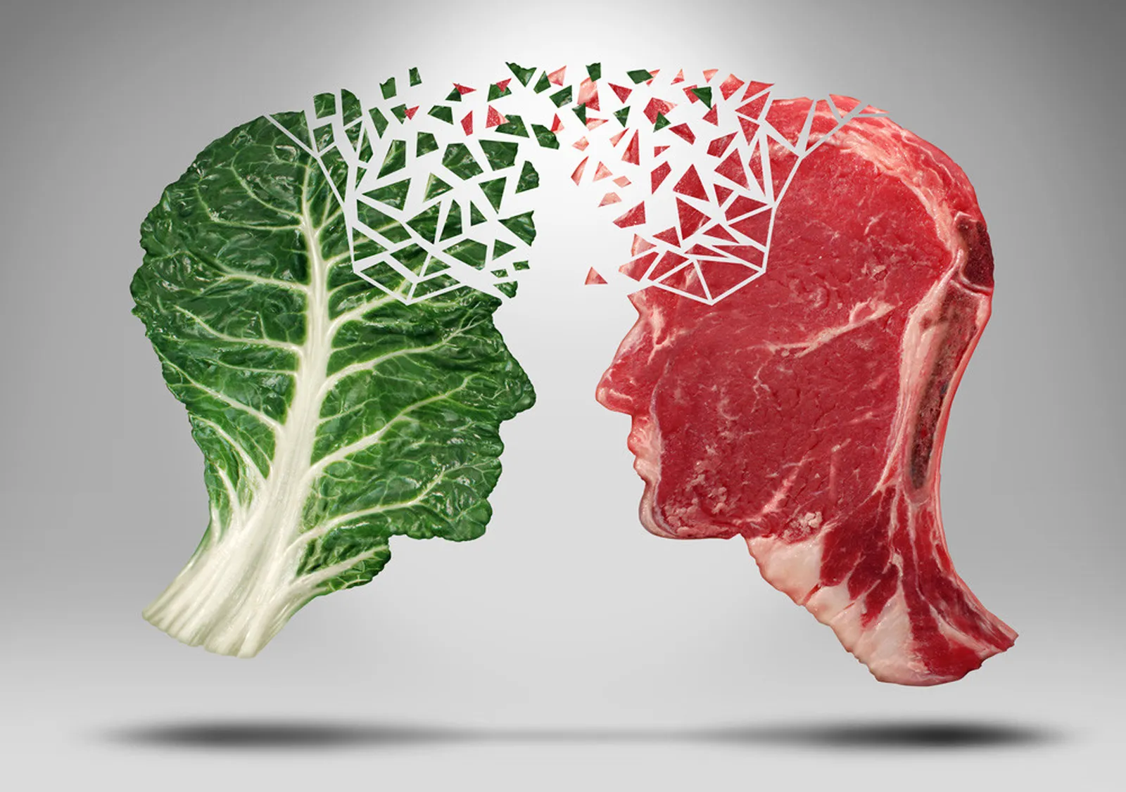 Vegan Vs. Fleisch Shutterstock.com .Jpg