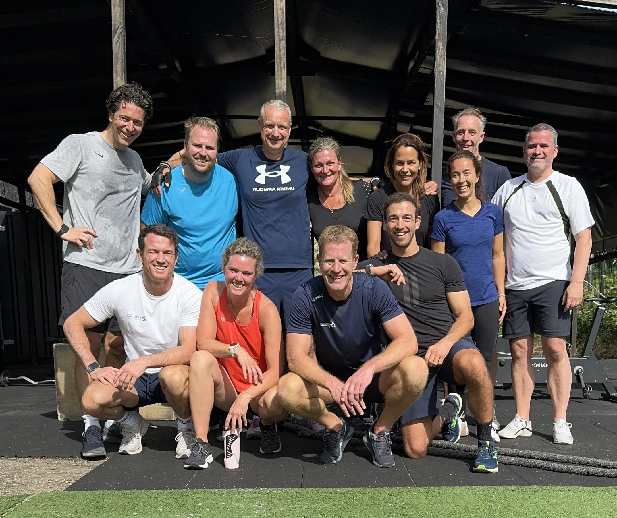 Buiten training tijdens de 13 weken challenge.